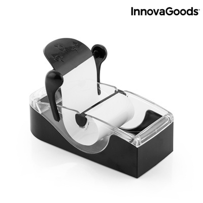 Suporte para fita adesiva InnovaGoods preto e transparente