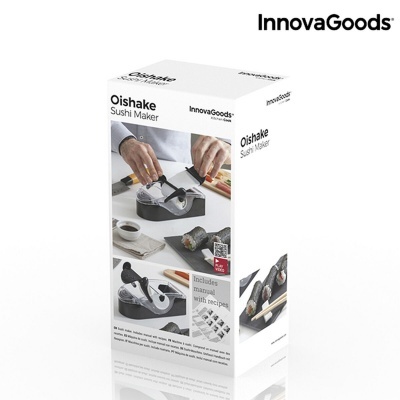 Caixa do Oishake Sushi Maker da InnovaGoods com imagem do produto e texto