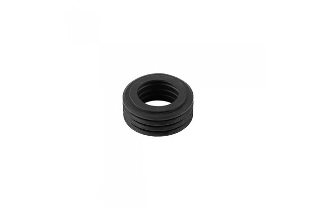 Anel ou junta de borracha preta circular