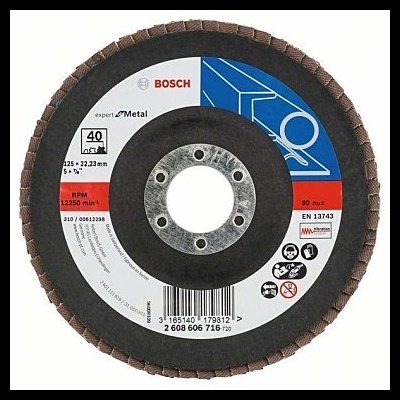 Disco de lixa Bosch para metal em imagem isolada