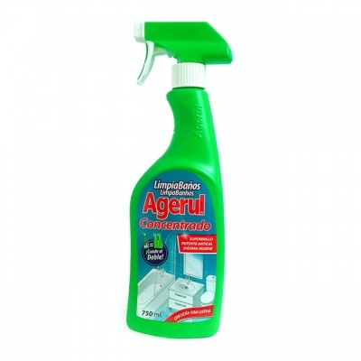 Frasco de spray verde para limpeza de casas de banho Agerul Concentrado