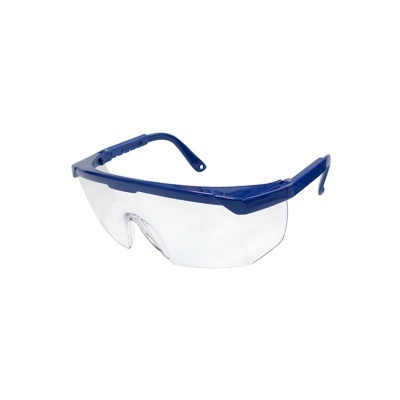 Óculos de proteção azul com lentes claras