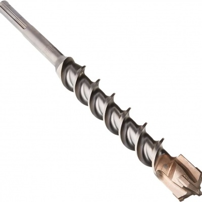 Broca tipo SDS para perfuração em metal prateado e ponta bronze