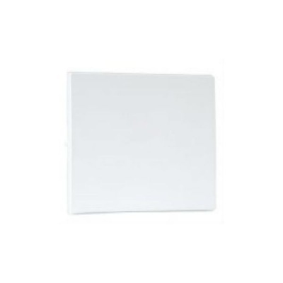 Placa quadrada branca com superfície lisa e acabamento fosco