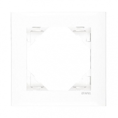 Moldura branca quadrada para interruptor com texto ETAPEL