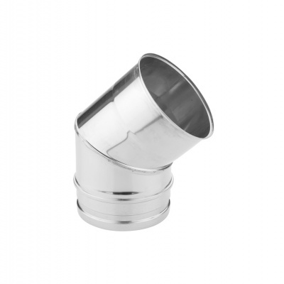 Peça de metal prateado cilíndrica inclinada com dobras