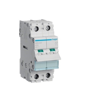 Disjuntor elétrico Hager SBN240 40A 400V cinza claro