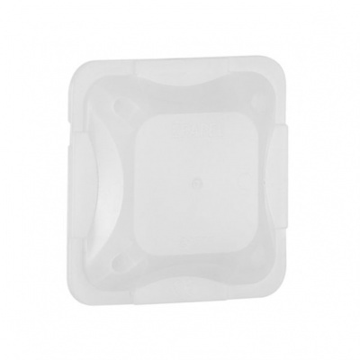 tampa quadrada de plástico transparente