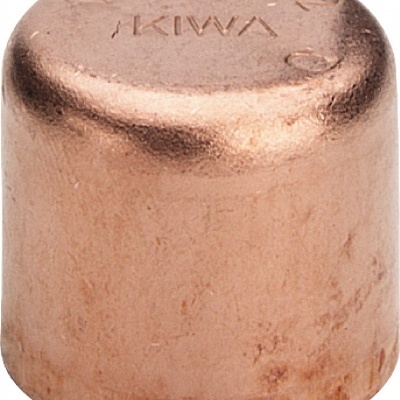 Tampa de anel de metal cobre vermelho com texto gravado LEGARZ e KIWA no topo