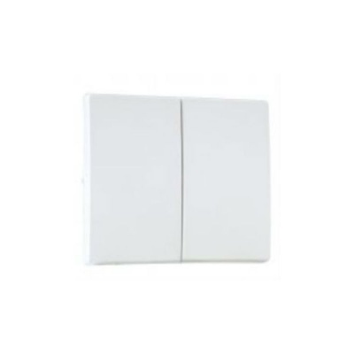 Interruptor de parede branco com duas teclas