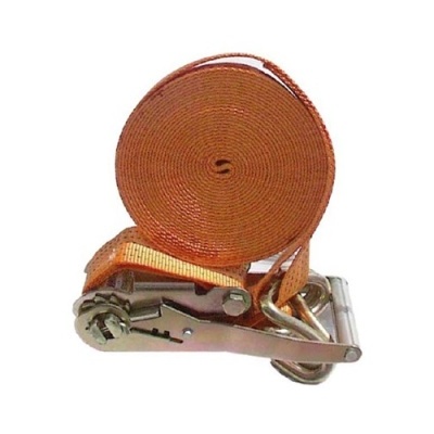 Cinta de reboque laranja com mecanismo de aperto metálico