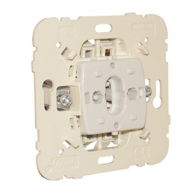 Interruptor elétrico de parede branco com parafusos e plástico