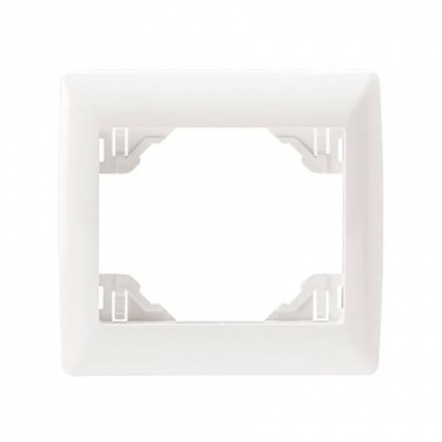 moldura quadrada branca para interruptor ou tomada em plástico
