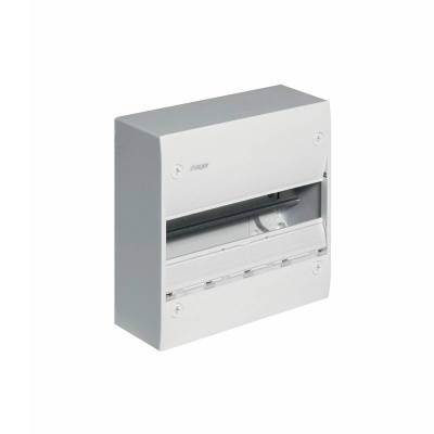 Caixa de distribuição elétrica Hager branca com tampa transparente