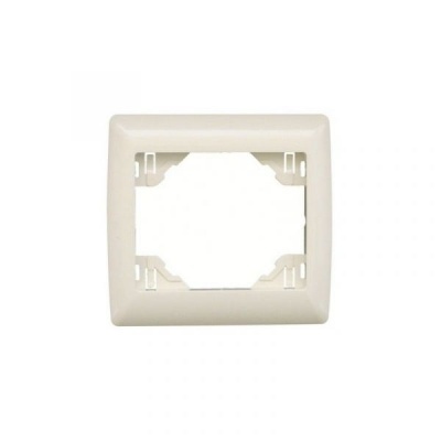 Moldura quadrada bege para interruptor ou tomada de parede em plástico