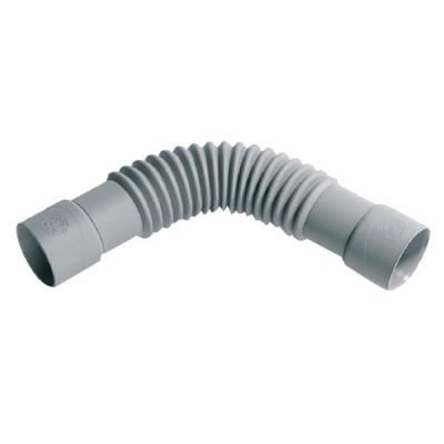 Tubo flexível cinzento com extremidades cilíndricas