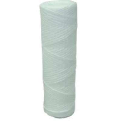 Rolo de fio branco com padrão espiral