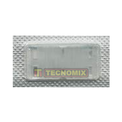 Blister transparente com rótulo TECNOMIX sobre fundo branco bolha