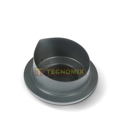 Base redonda cinzenta em plástico com destaque semicircular e texto TECNOMIX