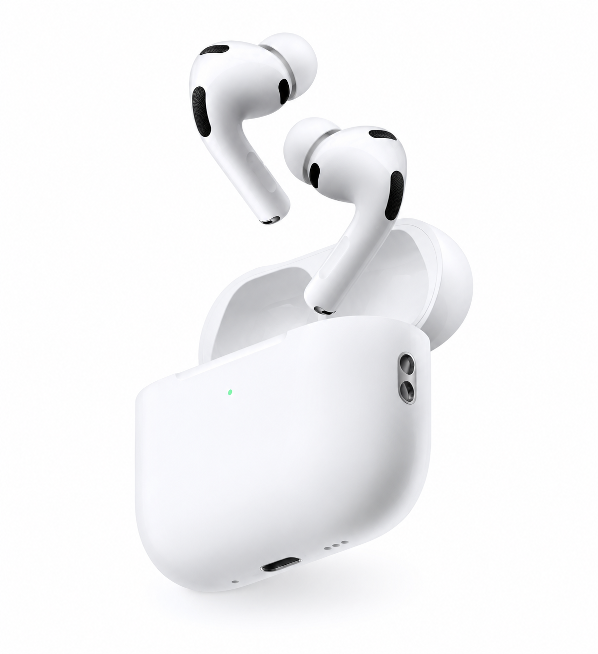EarPods Pro 3 (3ª Geração) Auriculares sem fios brancos com estojo aberto e detalhes em preto