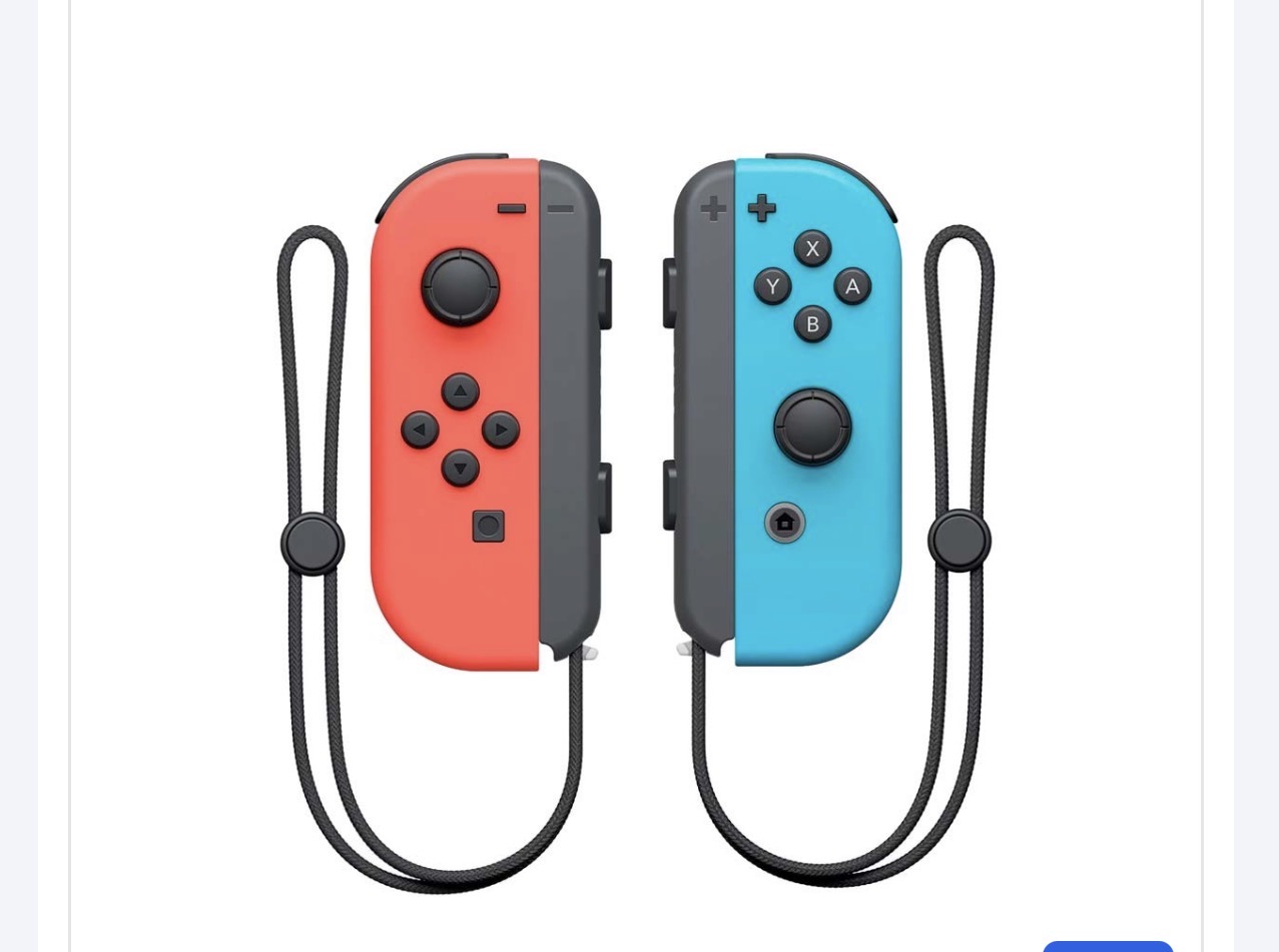 Pack 2 Comandos Joy-Con NINTENDO 2 Comandos Joy-Con vermelho e azul para Nintendo Switch com braçadeiras pretas