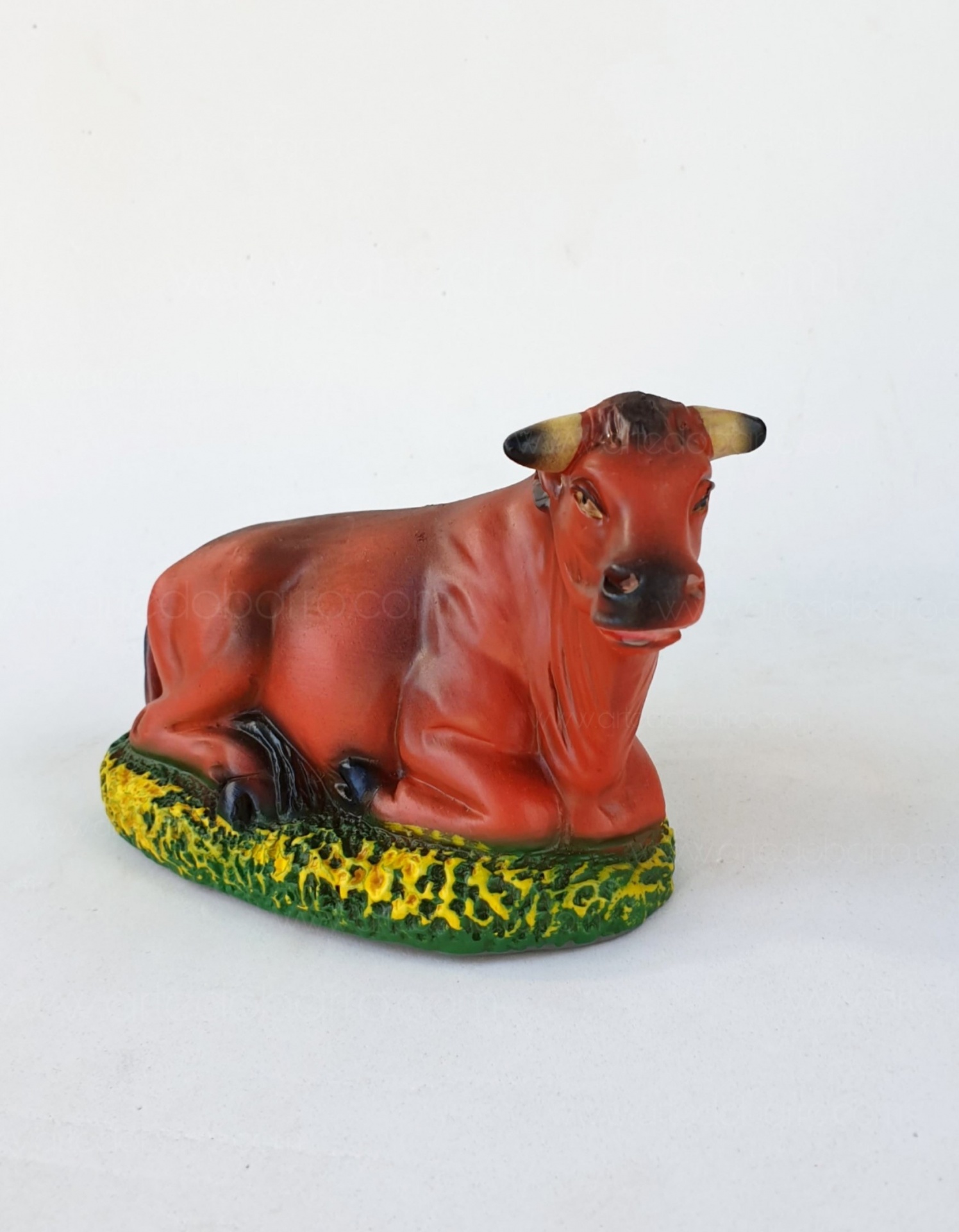 Presépio Composto por 13 Peças Figura decorativa de vaca em cerâmica vermelha