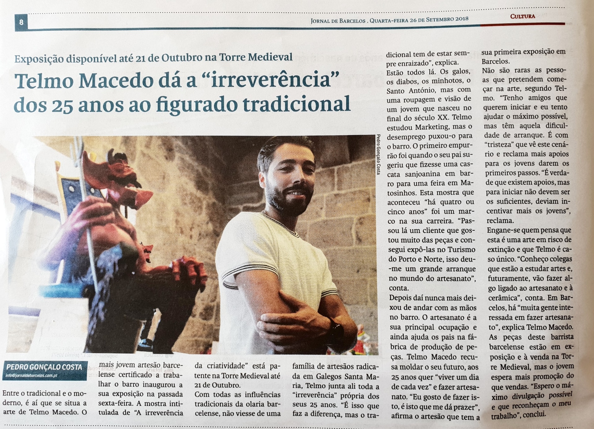 Telmo Macedo d&aacute; "Irrever&ecirc;ncia"