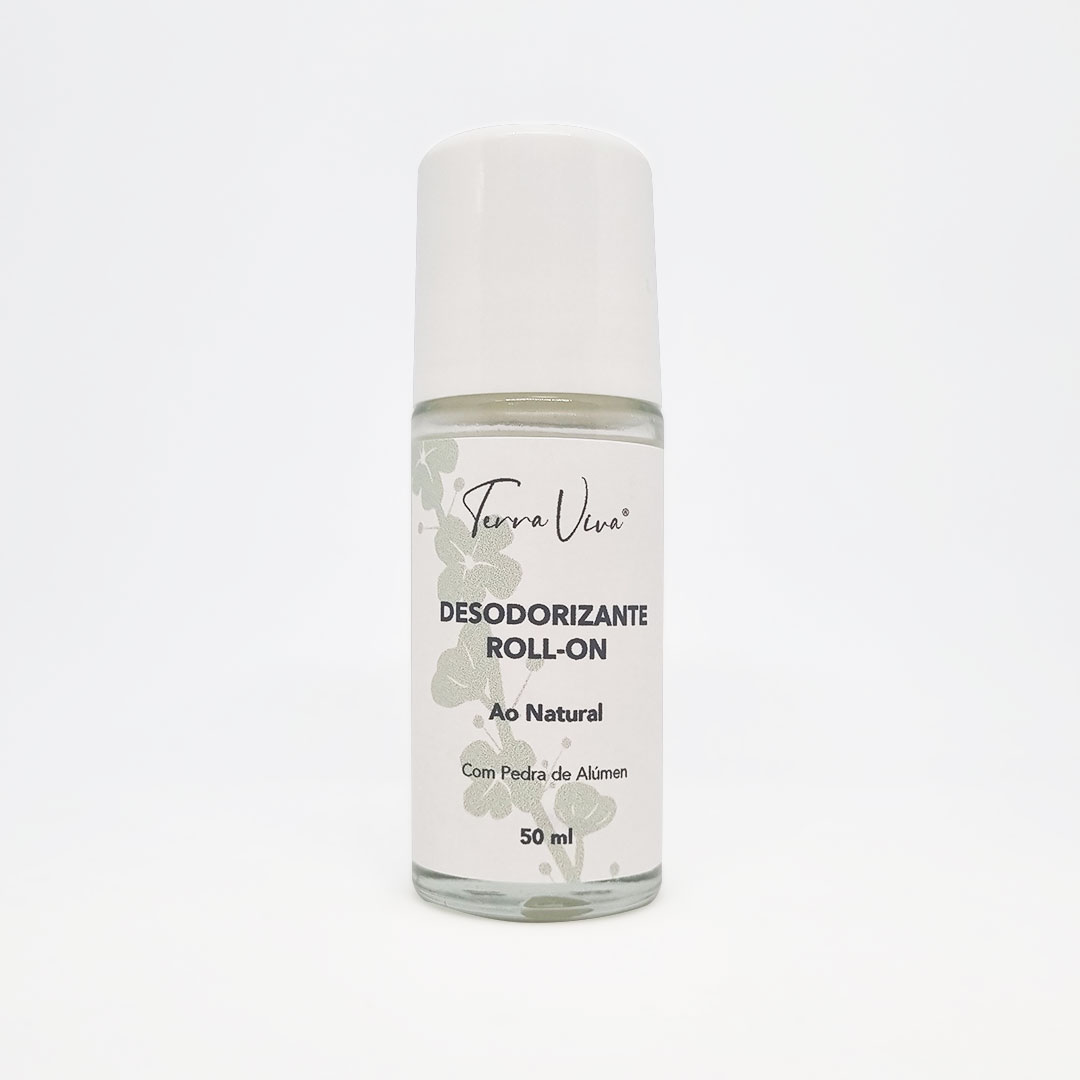 Desodorizante Roll-On Desodorizante roll-on Terra Viva em fundo branco