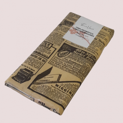 almofada aromática para microondas com padrão vintage castanho e bege