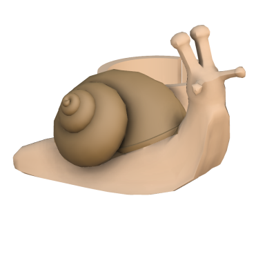 Figura decorativa 3D de caracol com concha castanha e corpo bege