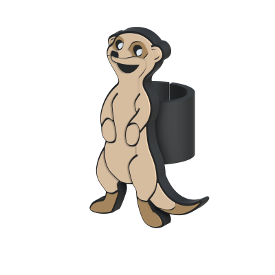 Anilha de pendurar para rato-morcego em plástico com desenho estilizado.