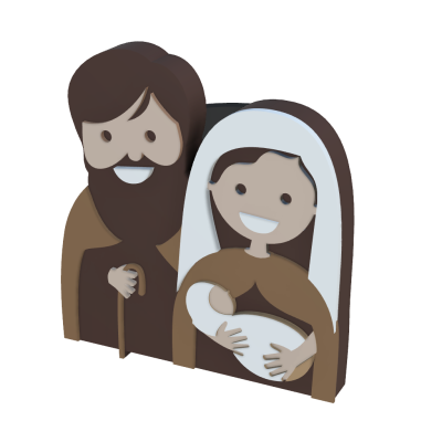 desenho vetorial de família com homem, mulher e bebé