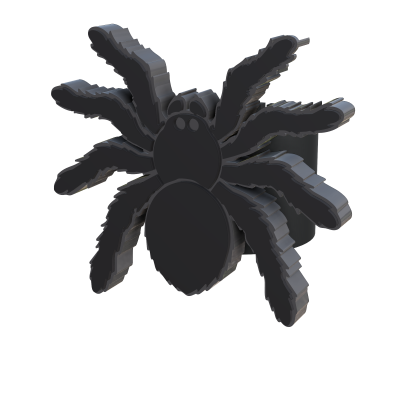 Alfinete decorativo preto em forma de aranha