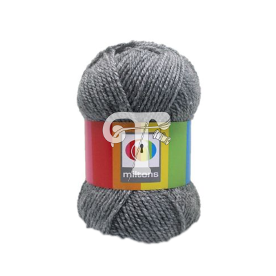 Novelo de lã cinzenta Miltons com etiqueta colorida
