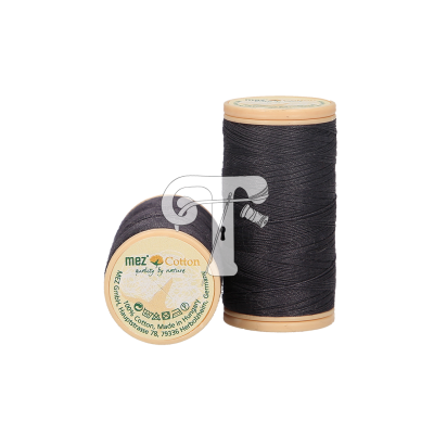 Rolos de linha de algodão pretos com etiquetas redondas