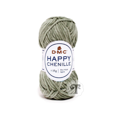 Novelo de fio chenille verde claro DMC HAPPY CHENILLE