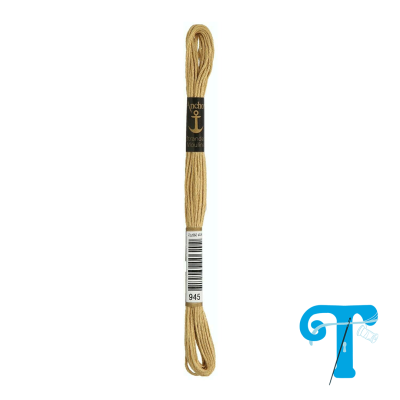 Novelo de linha Anchor Mouliné 8 cor beige claro 945