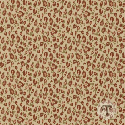 tecido com padrão animal print em tons de castanho e bege