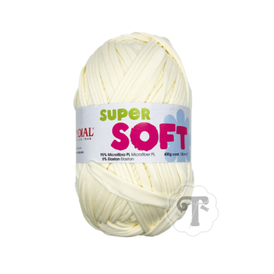 Novelo creme de fio de malha microfibra SUPER SOFT