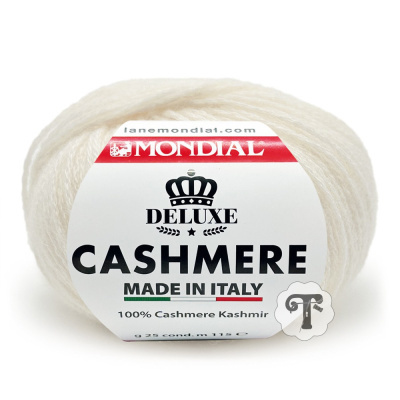 Novel de lã cru Mondial Deluxe Cashmere feita em Itália.