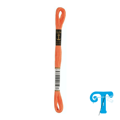 Meada de linha de bordar laranja da marca Anchor