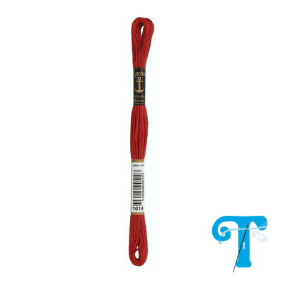 Espiral de linha de bordado vermelha com etiquetas preta e branca, fundo branco