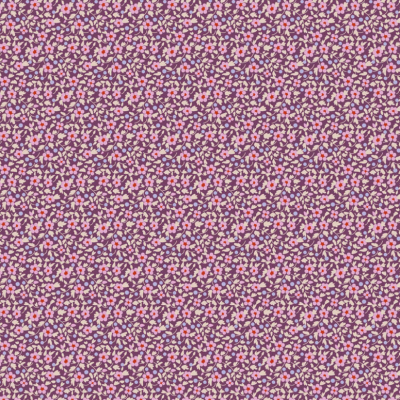 Pano de tecido com padrão floral rosa e roxo