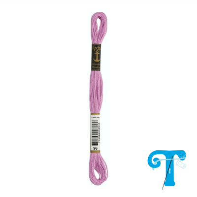 Linha de bordar rosa claro Anchor número 96