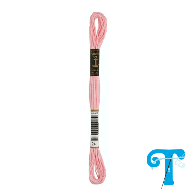 Linha de bordar rosa claro Anchor código 24
