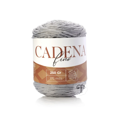 Fio de algodão cinza CADENA fino 250g 175m