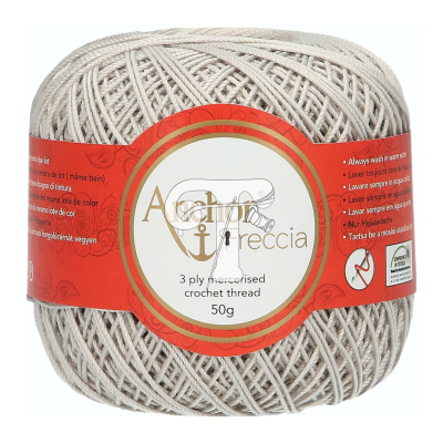 Rolo de fio de algodão mercerizado bege com etiqueta vermelha Anchor Freccia