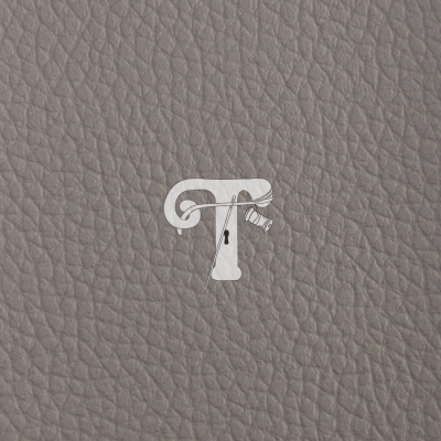 Couro cinzento texturizado com logótipo branco central