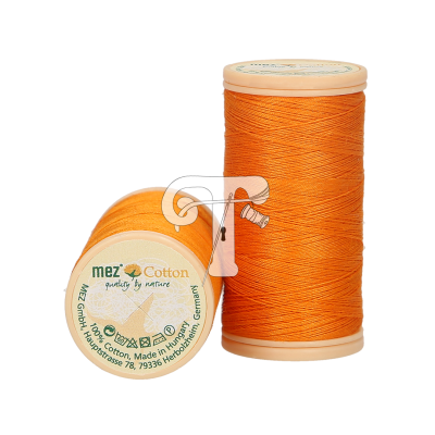 Dois carretéis de linha de algodão laranja mez Cotton