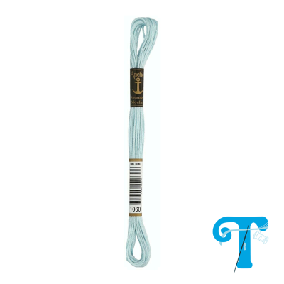 Conjunto de fio de bordado azul claro Anchor com etiquetas